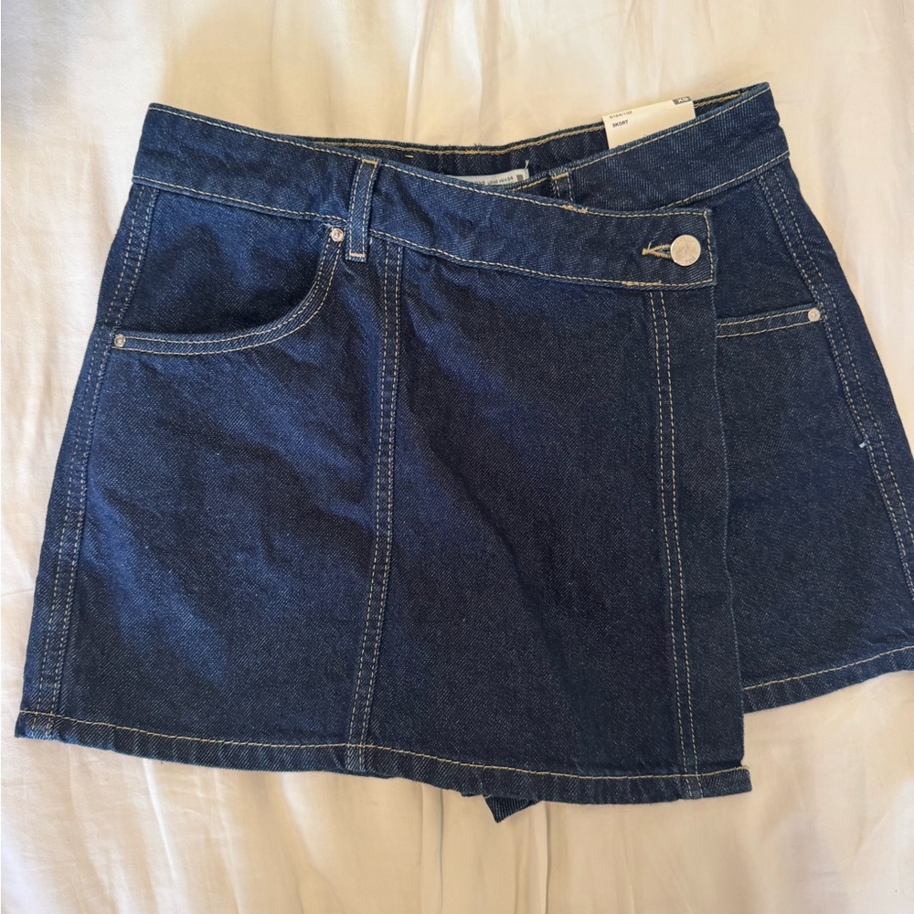 Zara Dark Blue Denim Skirt